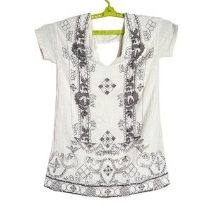 Embroidered White Top